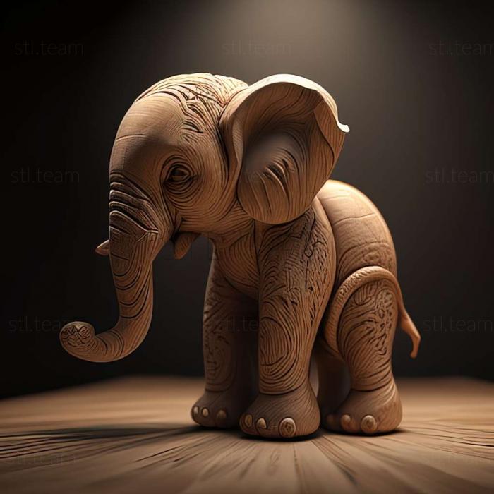 3D модель Відома тварина слоненя Мотті (STL)